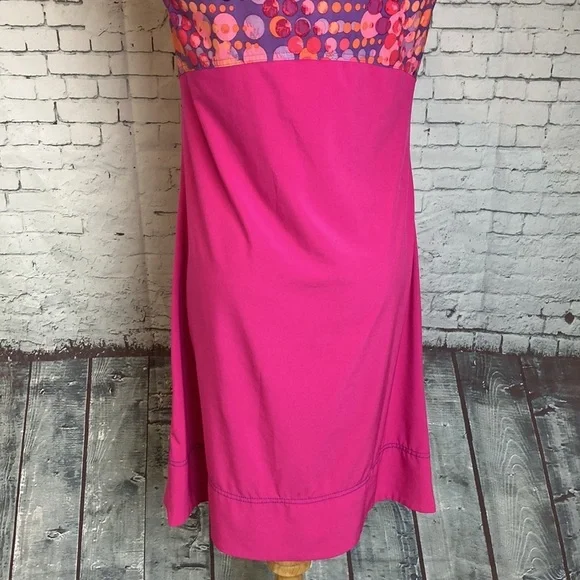 TITLE NINE PINK DAY TRIP SLEEVELESS DRESS COLOR BLOCK CIRCLES BACK Granola Girl